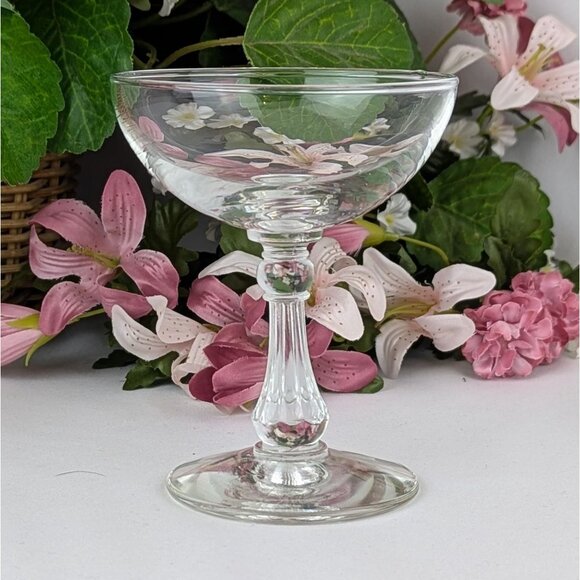Vintage Libbey Clear Glass Sherbet Champagne Coupe MCM 1950s Minimalist Barware - Picture 8 of 8